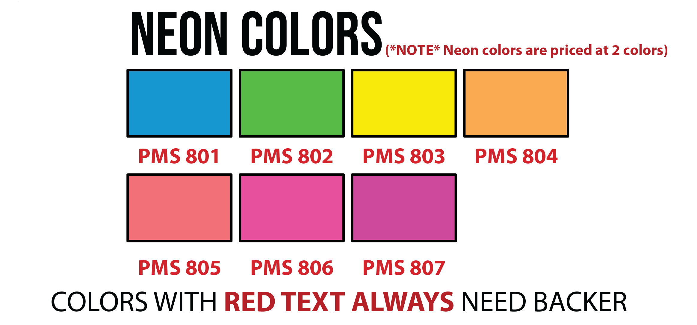 Color Code Spot Custom and Stock Heat Transfers | Art Brands