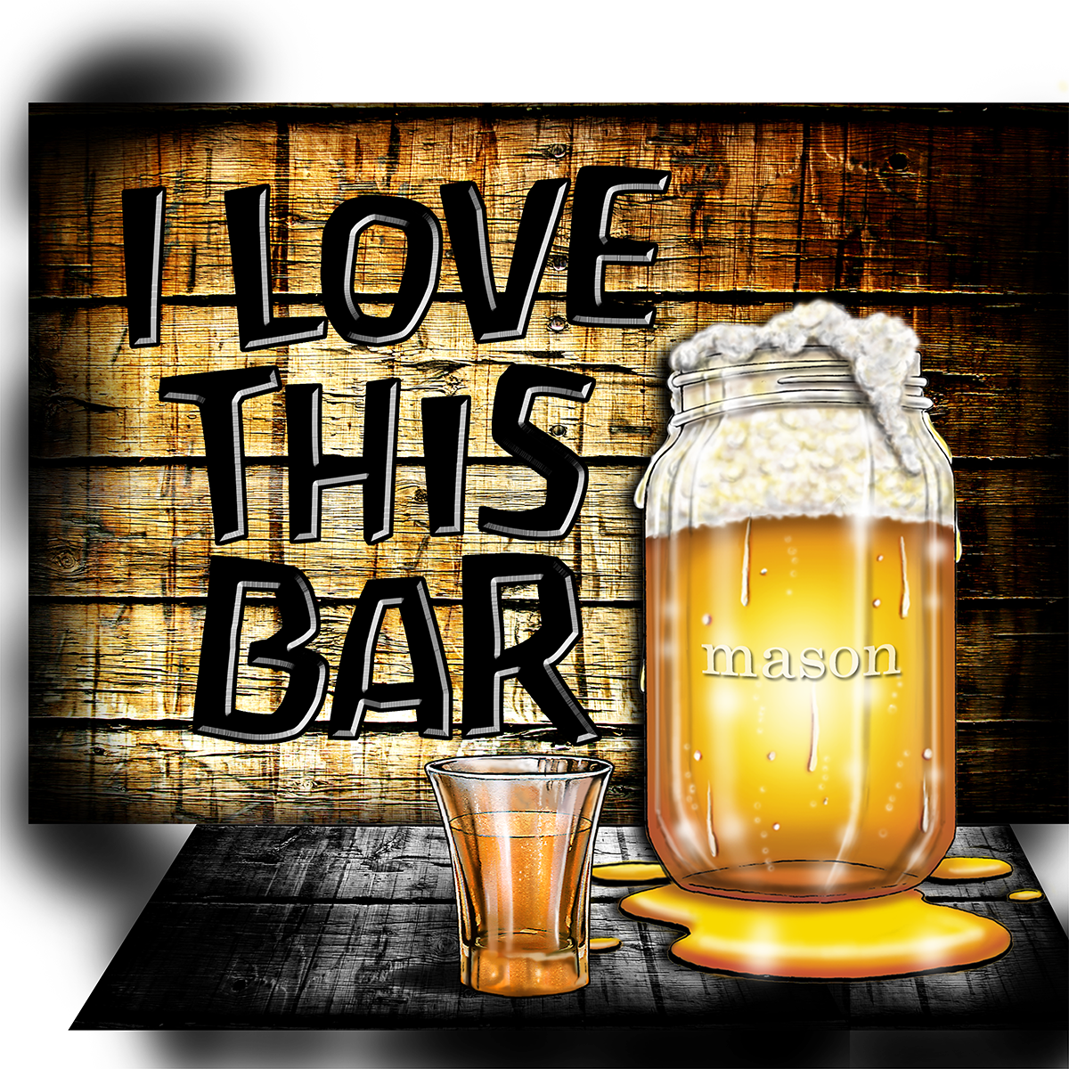 1026 - I LOVE THIS BAR Black | 1026-I LOVE THIS BAR