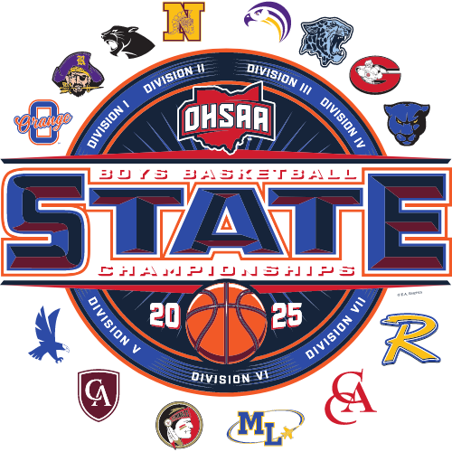 2025 OHSAA Boys Basketball State Championships T-Shirt (With Rosters On ...
