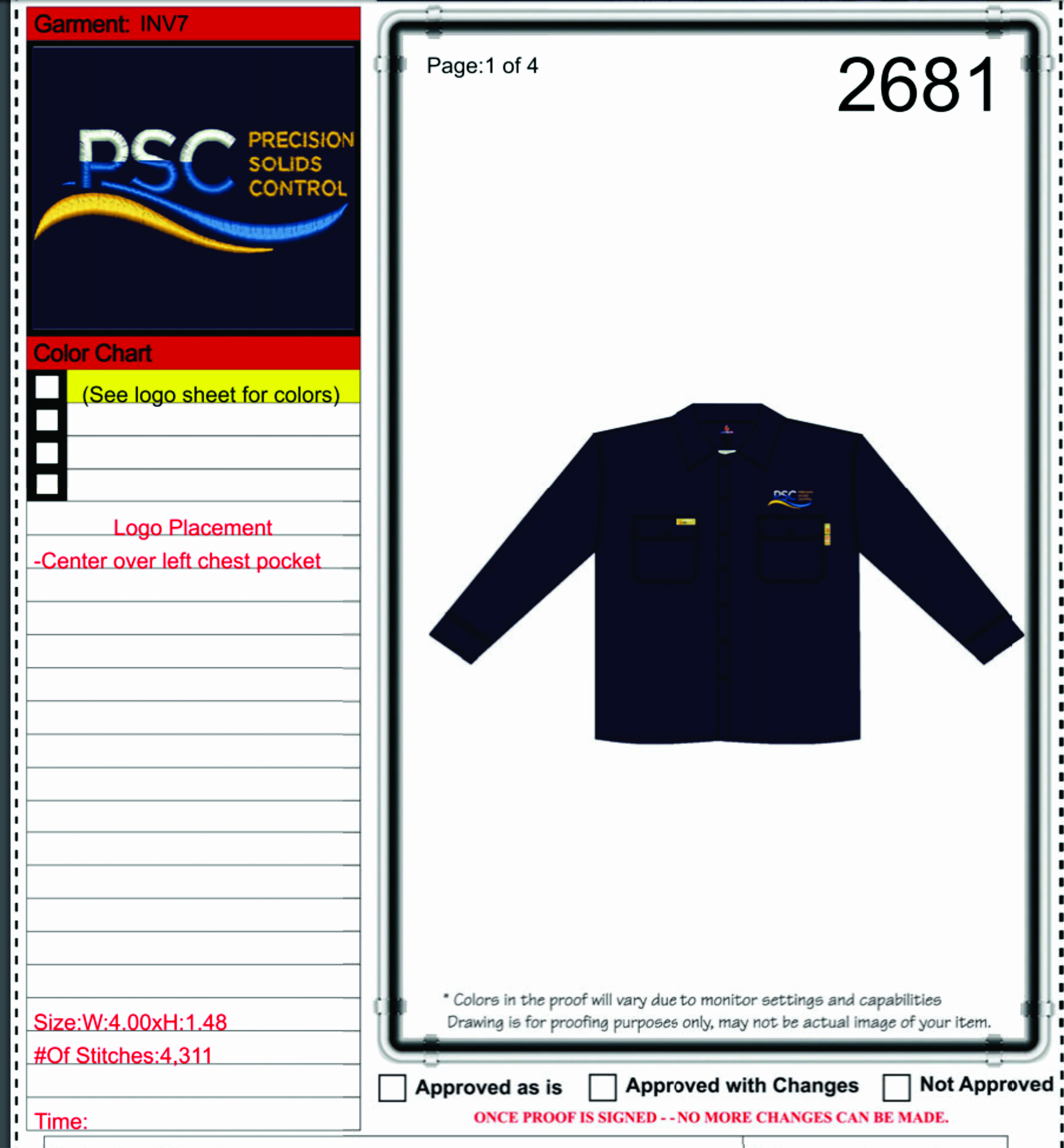 Precision Solids Control Fr Uniform Shirt
