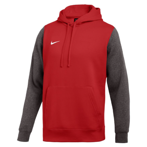 Nike Men s JVA Club Fleece Color Block Hoodie Red Grey Junior Volleyball Association