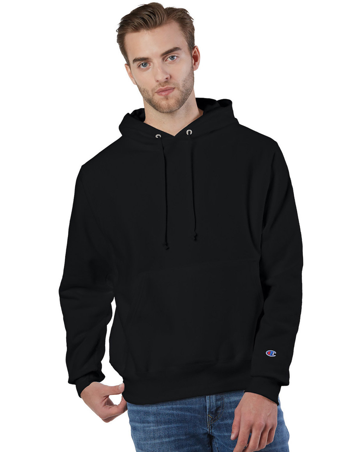Reverse Weave Pullover Hooded Sweatshirt | Stitch N Print