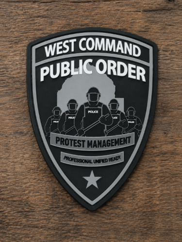 West Command Public Order Black PVC Patch Black | West Command Public ...