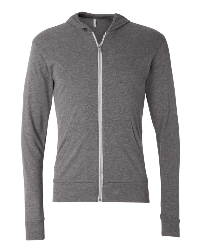 Unisex Triblend Full-Zip Lightweight Hoodie