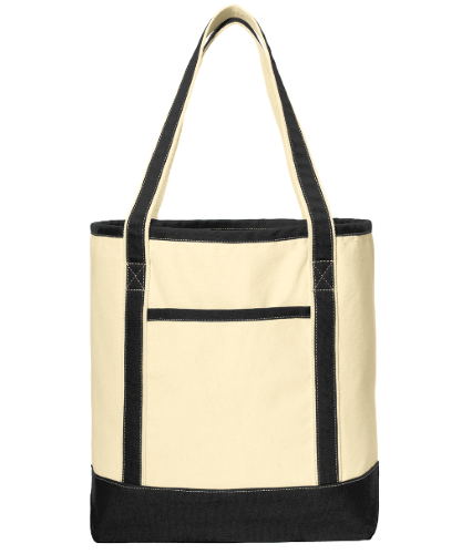 Large Cotton Canvas Boat Tote