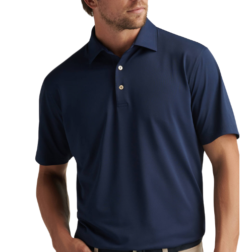 Men's Solid Mesh Polo