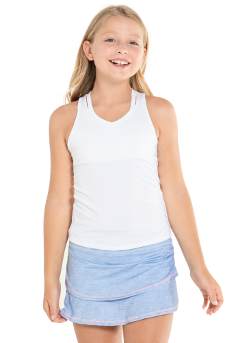 Youth Girls V-Neck Cut Out Tank