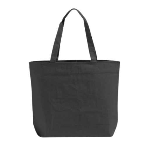 Zippered Canvas Tote Bags with Inside Zippered Pocket