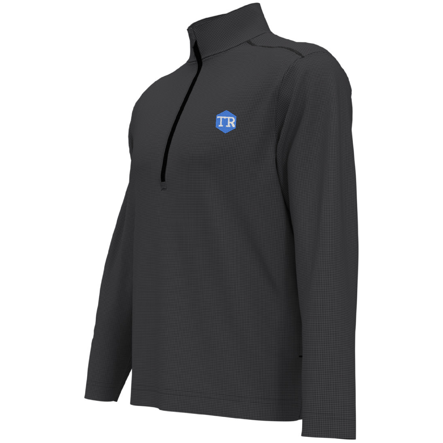 Men's Callaway Houndstooth 1/4 Zip Pullover Black (Blue Logo) | Men's ...