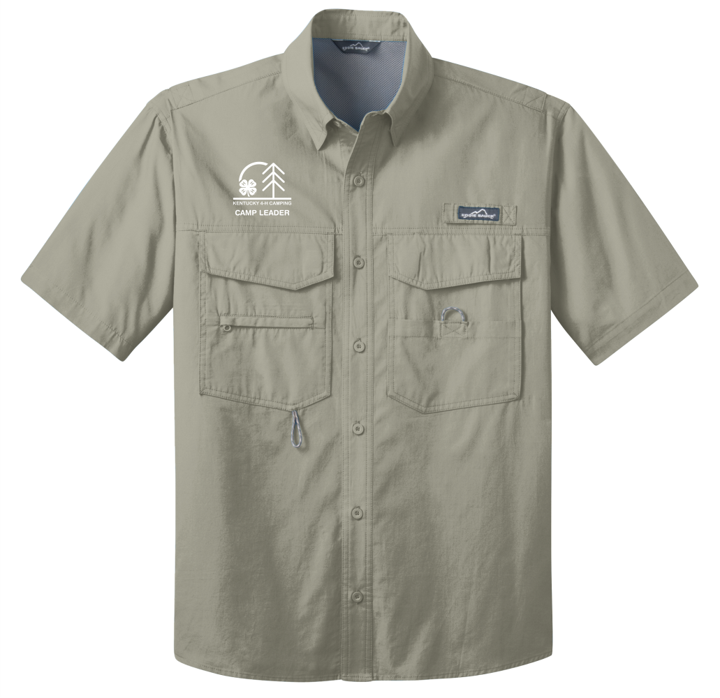 Eddie Bauer Short Sleeve Fishing Shirt 4 H Agents