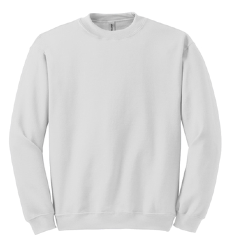 White Gildan Heavy Blend Crewneck Sweatshirt by Gildan - Logos