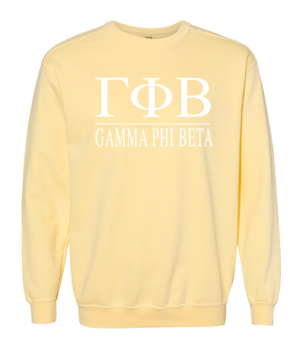 Gamma phi beta letters hotsell sweatshirt