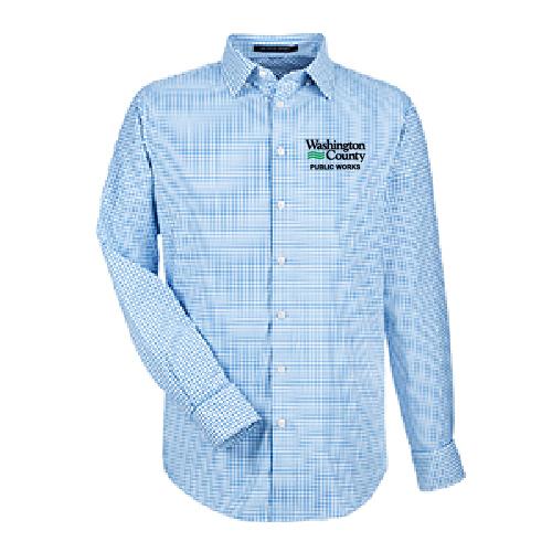 A Product of Devon /& Jones CrownLux Performance Mens Micro Windowpane Shirt