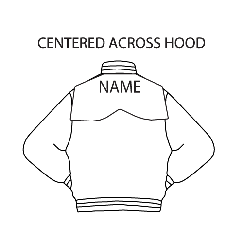 Name big across hood women s only athletic block all caps