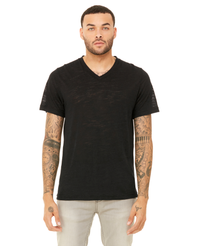 black short sleeve v neck t shirt