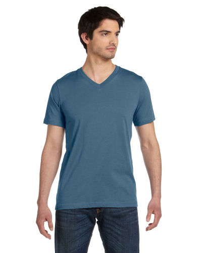 STEEL BLUE Unisex Jersey Short-Sleeve V-Neck T-Shirt - Hanker ...