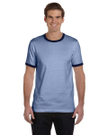 HTHR BLUE NAVY Mens Jersey Short-Sleeve Ringer T-Shirt