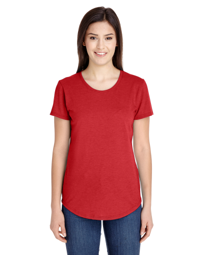 HEATHER RED Ladies' Triblend T-Shirt by Anvil - Lab Seven Screen ...