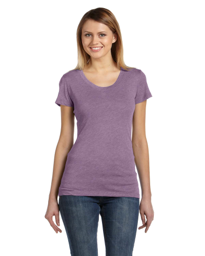 PURPLE TRIBLEND Ladies' Triblend Short-Sleeve T-Shirt - Custom T-Shirts NY