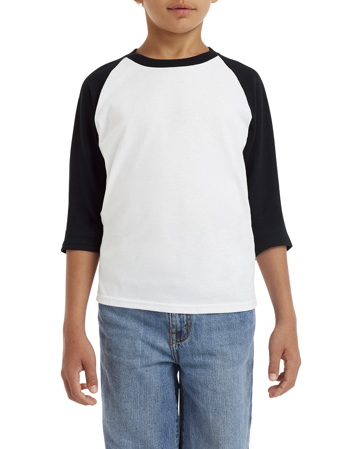 Youth Heavy Cotton Long Sleeve T-Shirt - 5.3 Oz, Double-Needle Stitching, Ribbed Cuffs, Taped Shoulders