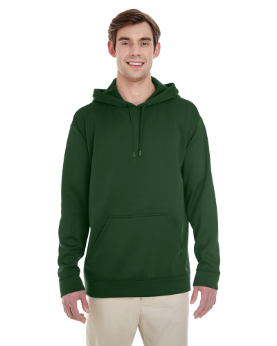 SAFETY GREEN Adult Performance® 7 oz. Tech Hooded Sweatshirt SPORT DARK ...