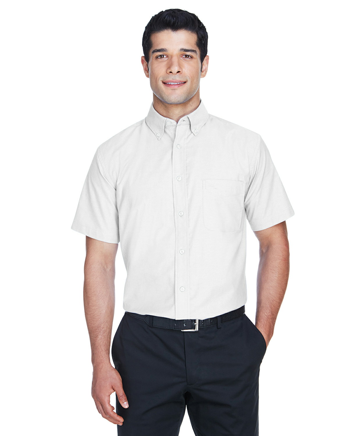 Men's Short-Sleeve Oxford with Stain-Release | AXIUM