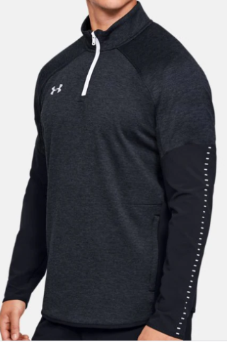 1327205 Under Armour 1 4 Zip BLACK HEATHER BLACK 1327205 Under
