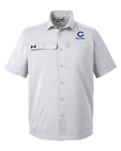 Under armour button up fishing shirt discount