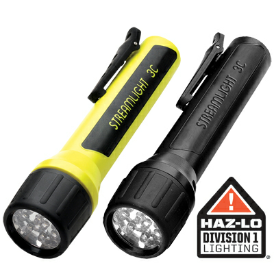 streamlight 3c propolymer led flashlights 4AA it runs up to four hours at full intensity with 16 additional hours of declining usable light due to its solid state power regulation Streamlight Propolymer 3C Luxeon Division
