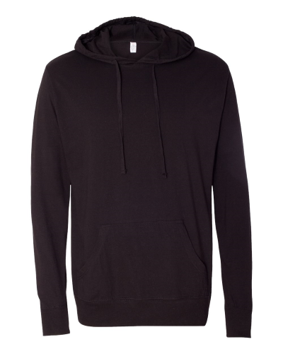 Lightweight Hooded Pullover in Black