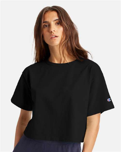★DNSR★ Women's Heritage Crop T-Shirt Charcoal UnkownGods Champion Women's Heritage Cropped T-Shirt