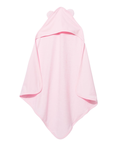 Terry Cloth Hooded Towel with Ears in Ballerina