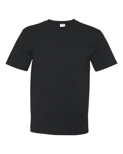 USA-Made Short Sleeve T-Shirt With a Pocket in Black