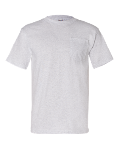 Short Sleeve T-Shirt with a Pocket in Ash