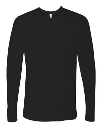 Premium Fitted Long Sleeve Crew in Black