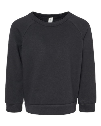 Toddler Sponge Fleece Raglan Sweatshirt in Black