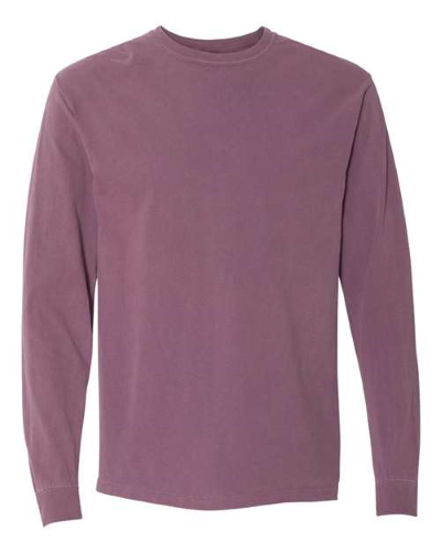6.1 Ounce Ringspun Cotton Long Sleeve T-Shirt in Berry