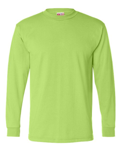 50/50 Long Sleeve T-Shirt in Safety Green