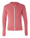 Triblend Unisex Lightweight Hooded Full-Zip T-Shirt