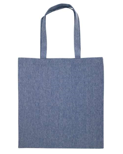 Midweight Recycled Tote Bag in Heather Medium Blue