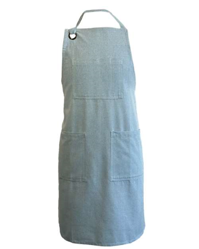 5-Pocket Recycled Cotton Apron in Light Blue