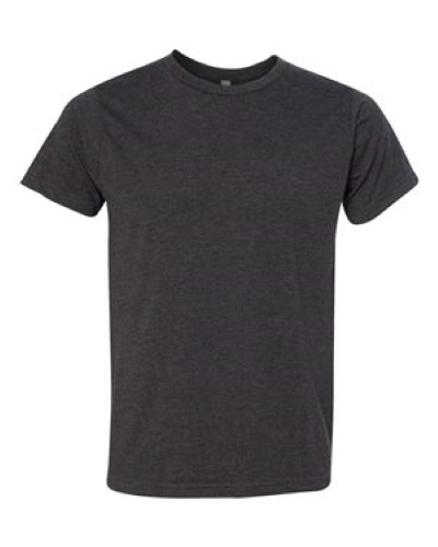 USA Made Ringspun 50/50 Heather Unisex T-Shirt in Heather Charcoal