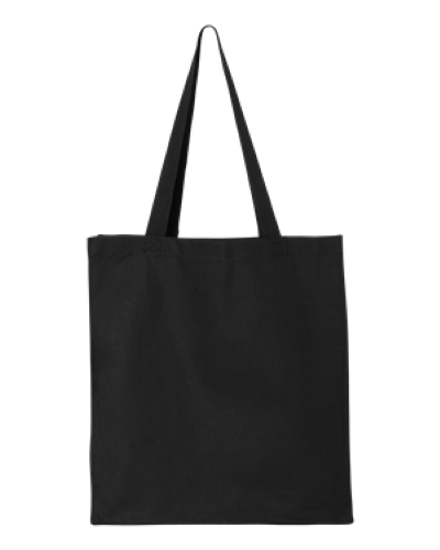 13.7L Gusseted Canvas Shopper in Black