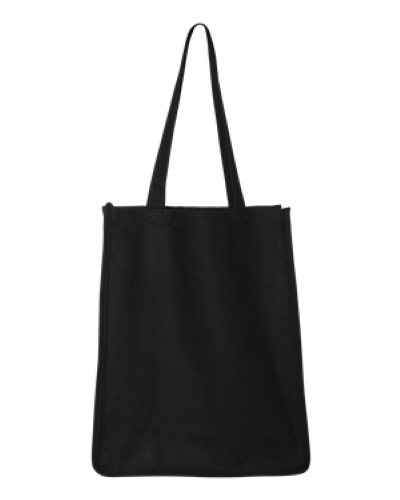 27.3L Gusseted Jumbo Canvas Shopper in Black