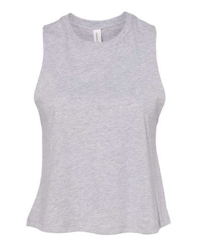 Women's Racerback Cropped Tank in Athletic Heather