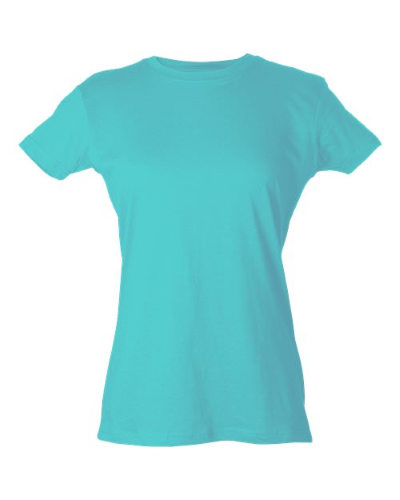 Women's Slim Fit Fine Jersey T-Shirt in Aqua