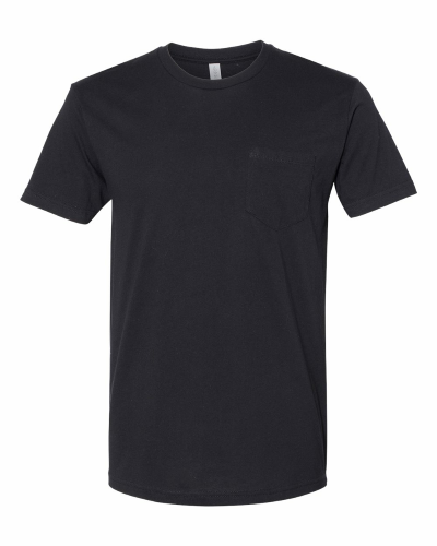 Cotton Pocket Crew in Black