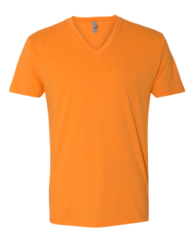 Orange Premium CVC V-Neck T-Shirt by Next Level - Jem Screen Printing ...