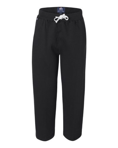 Premium Open Bottom Sweatpants in Black