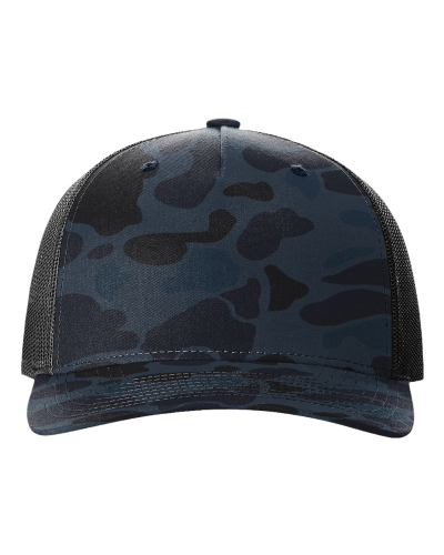 Printed Magic Trucker Cap in Admiral Duck Camo Black